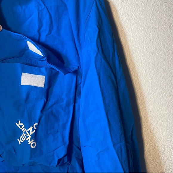 Kenzo Crossed Logo Blue Little X Sport Button Down Shirt Mens XS - Picture 5 of 9